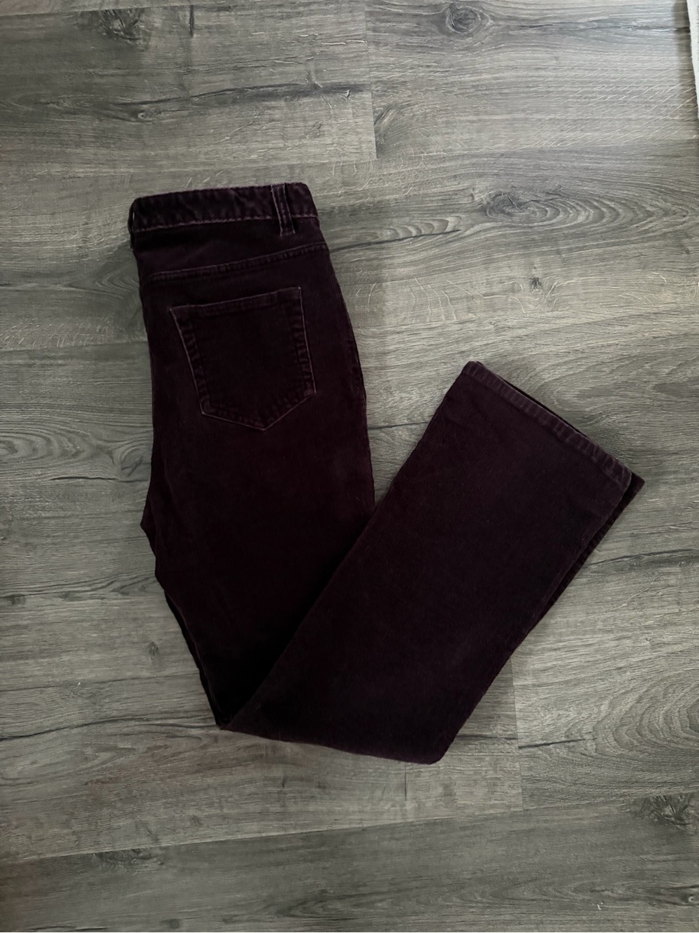 Lands’ End Burgundy Corduroy Pants Women’s Size 10 Bootcut Stretch 31” Inseam - Picture 4 of 4